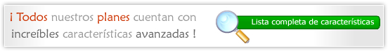 Lista completa de caracter&iacute;sticas de los planes de hosting de ide&oacute;dromo